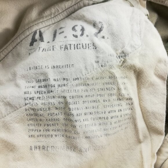 Vintage Abercrombie Fitch Pants Mens 34x30 Green Cargo Fatigues A1 Military - Picture 6 of 12